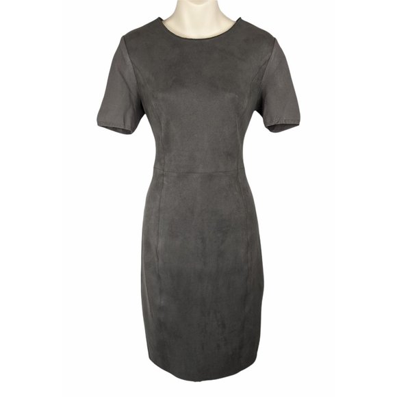 Elie Tahari Dresses & Skirts - ELIE TAHARI Gray Sheath Dress Microsuede 6 S